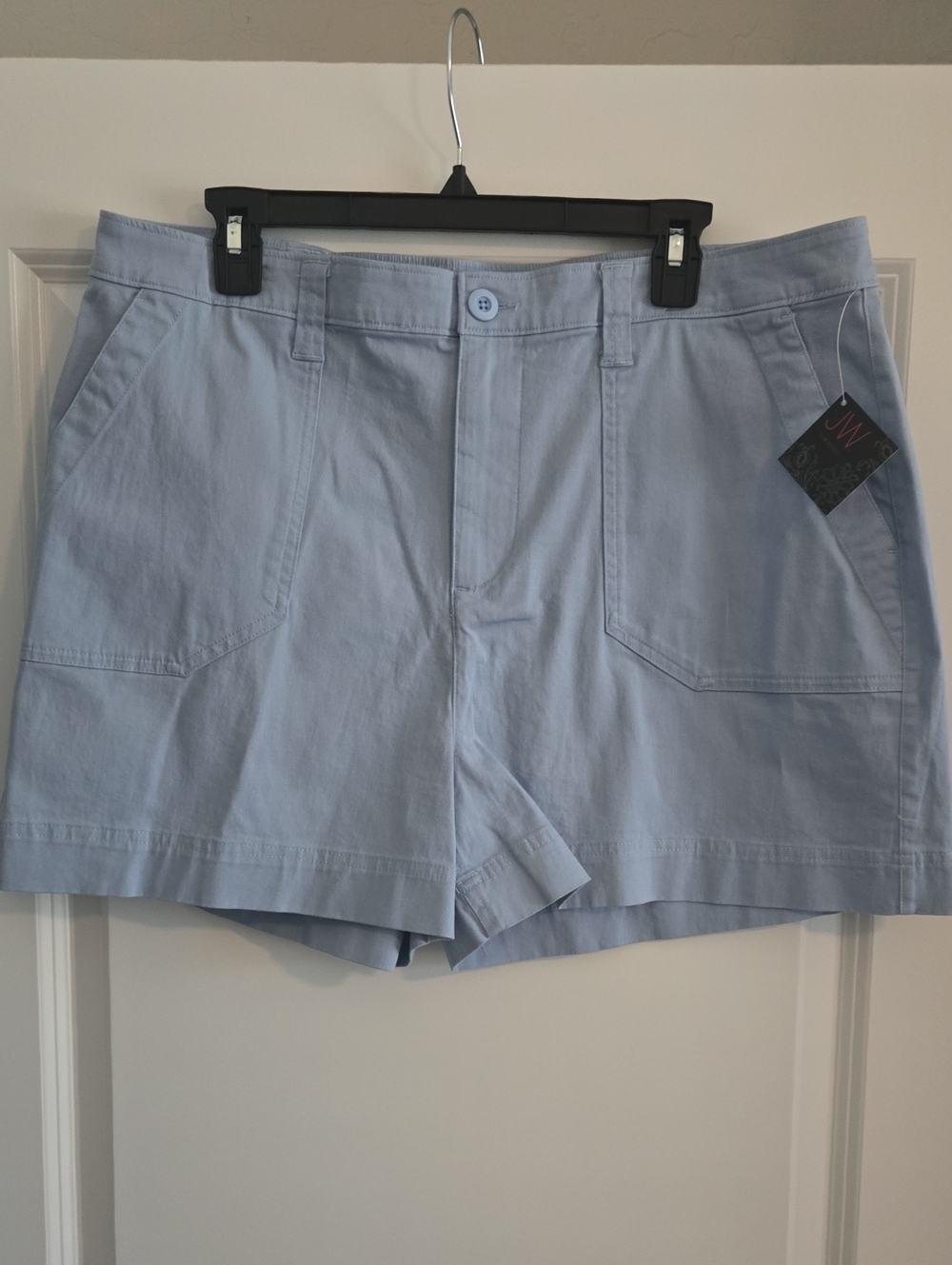 JW Light Blue Women's Casual Cotton Blend Shorts Sz XL